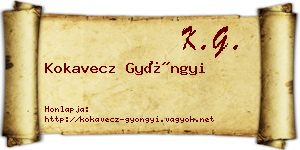 Kokavecz Gyöngyi névjegykártya